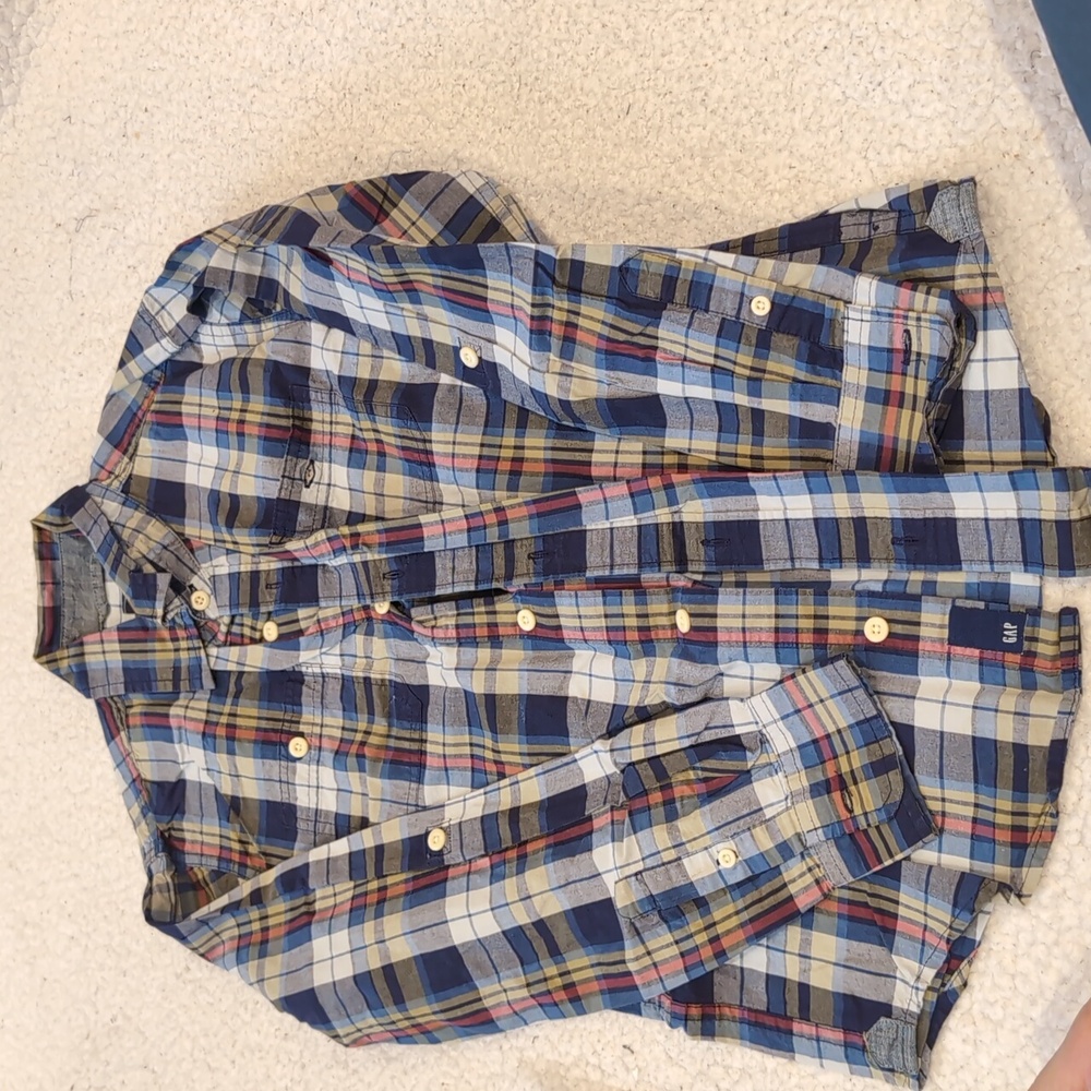 14: Xl KidsGAP Plaid Shirt - Multicolor